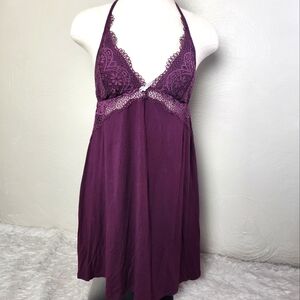 VS sexy teddy sweetheart plum purple slip dress Lingerie Small Y2K